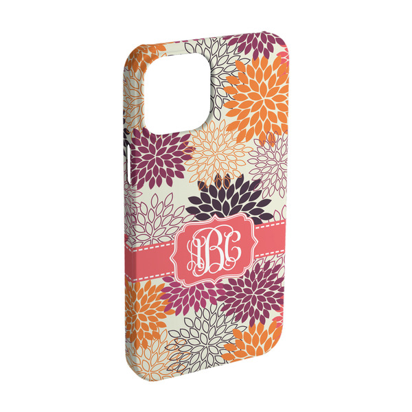 Custom Mums Flower iPhone Case - Plastic - iPhone 15 (Personalized)