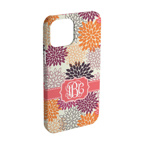 Custom Mums Flower iPhone Case - Plastic - iPhone 15 Pro (Personalized)