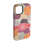 Mums Flower iPhone Case - Rubber Lined - iPhone 15 Pro (Personalized)