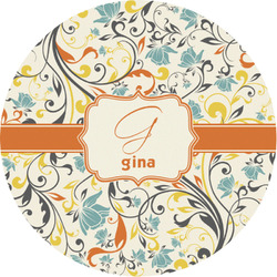 Swirly Floral Multipurpose Round Labels - 1" (Personalized)