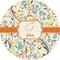 Swirly Floral 1" Multipurpose Round Labels - Single Sticker