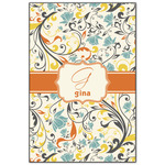 Swirly Floral Wood Print - 20x30 (Personalized)