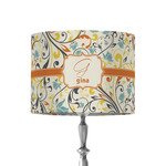 Swirly Floral 8" Drum Lamp Shade - Fabric (Personalized)