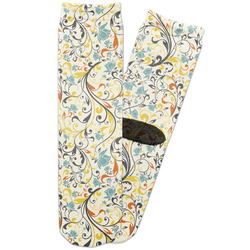 Swirly Floral Adult Crew Socks