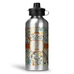 Swirly Floral Water Bottles - 20 oz - Aluminum (Personalized)