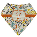 Swirly Floral Bandana Bib (Personalized)