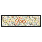 Swirly Floral Bar Mat (Personalized)