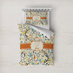 Swirly Floral Duvet Cover Set - Twin (Personalized)