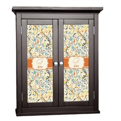 Swirly Floral Cabinet Decal - Large (Personalized)