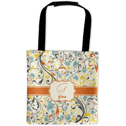 Swirly Floral Auto Back Seat Organizer Bag (Personalized)