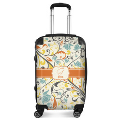 Swirly Floral Suitcase - 20" Carry On (Personalized)