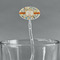 Swirly Floral Clear Plastic 7" Stir Stick - Oval - Main