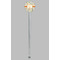 Swirly Floral Clear Plastic 7" Stir Stick - Round - Single Stick