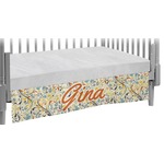 Swirly Floral Crib Skirt (Personalized)