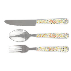 Swirly Floral Cutlery Set (Personalized)