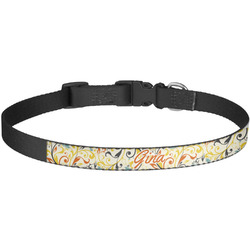 Swirly Floral Dog Collar - Large (Personalized)