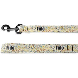 Swirly Floral Dog Leash - 6 ft (Personalized)