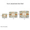 Swirly Floral Drum Lampshades - Sizing Chart
