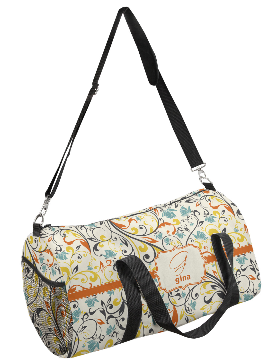 floral duffle bags