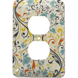 Swirly Floral Electric Outlet Plate