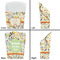 Swirly Floral French Fry Favor Box - Front & Back View