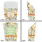 Swirly Floral French Fry Favor Box - Front & Back View