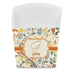 Swirly Floral French Fry Favor Boxes (Personalized)