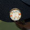 Swirly Floral Golf Ball Marker Hat Clip - Gold - On Hat