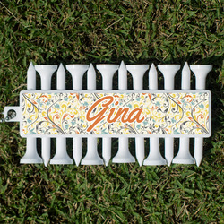Swirly Floral Golf Tees & Ball Markers Set (Personalized)
