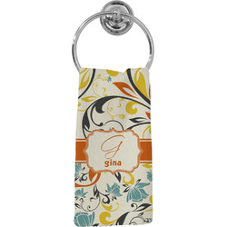 Swirly Floral Hand Towel - Full Print (Personalized)