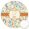 Swirly Floral Icing Circle - Large - Front