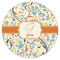 Swirly Floral Icing Circle - Large - Single