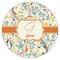 Swirly Floral Icing Circle - Small - Single