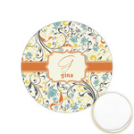 Swirly Floral Printed Cookie Topper - 1.25" (Personalized)