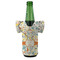 Swirly Floral Jersey Bottle Cooler - Set of 4 - FRONT (on bottle)