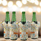 Swirly Floral Jersey Bottle Cooler - Set of 4 - LIFESTYLE