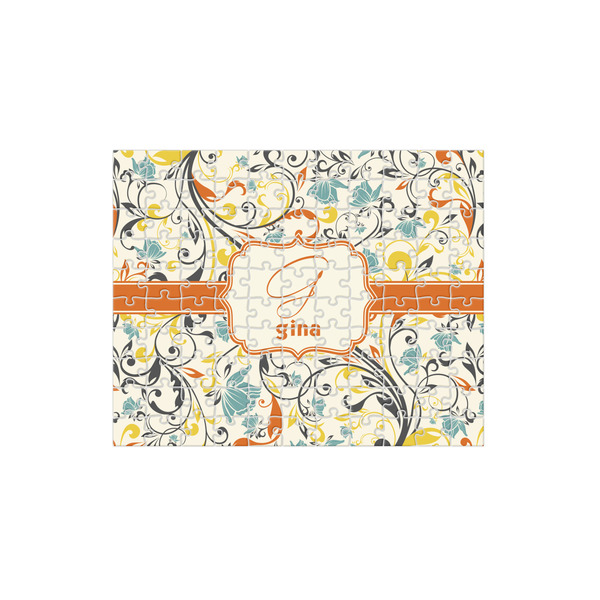 Custom Swirly Floral 110 pc Jigsaw Puzzle (Personalized)