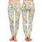 Swirly Floral Ladies Leggings - Front and Back