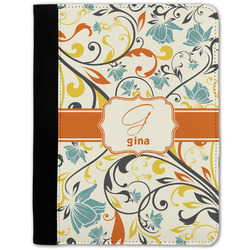 Swirly Floral Notebook Padfolio w/ Name and Initial