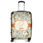 Swirly Floral Suitcase - 24" Medium - Checked (Personalized)