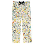 Swirly Floral Mens Pajama Pants - XS