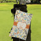 Swirly Floral Microfiber Golf Towels - Small - LIFESTYLE