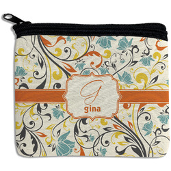 Swirly Floral Rectangular Coin Purse (Personalized)