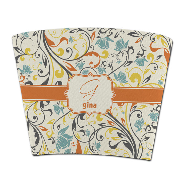 Custom Swirly Floral Party Cup Sleeve - without bottom (Personalized)