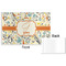 Swirly Floral Disposable Paper Placemat - Front & Back