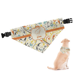 Swirly Floral Dog Bandana - Small (Personalized)