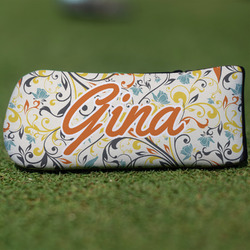 Swirly Floral Blade Putter Cover (Personalized)