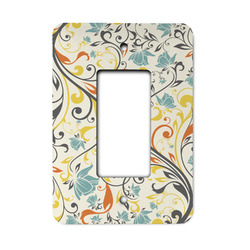 Swirly Floral Rocker Style Light Switch Cover