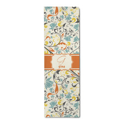 Swirly Floral Runner Rug - 2.5'x8' w/ Name and Initial