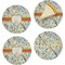 Swirly Floral Set of Appetizer / Dessert Plates